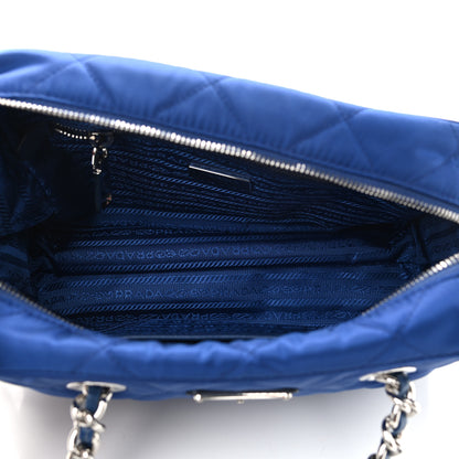 Prada Nylon Tessuto Impuntu Quilted Shoulder Bag Bluette 5 of 10