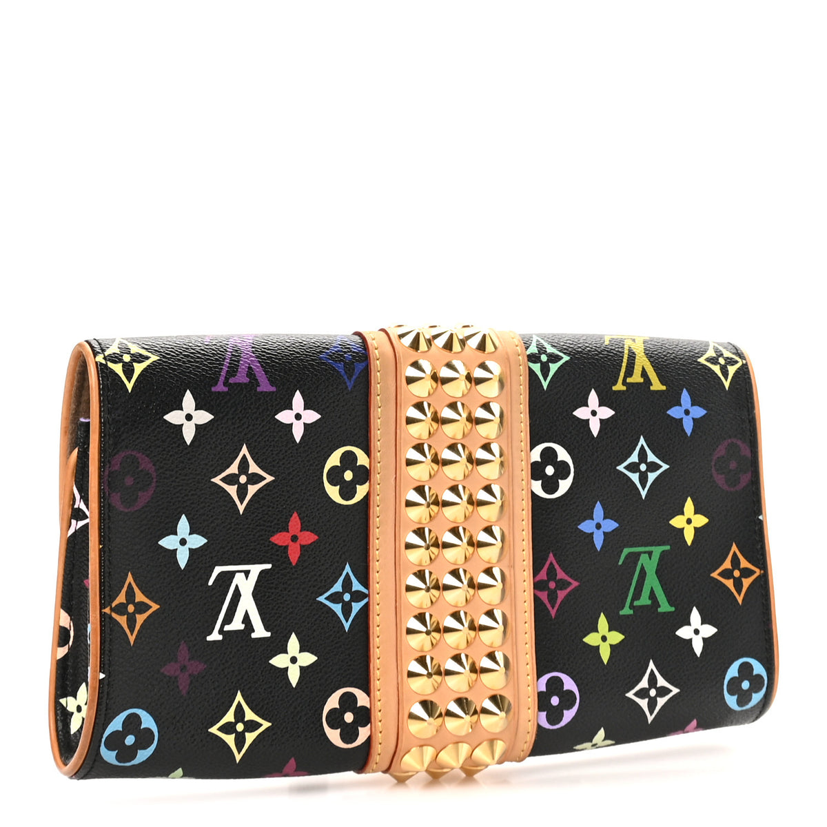 Louis Vuitton Monogram Multicolor Courtney Clutch Black 3 of 7
