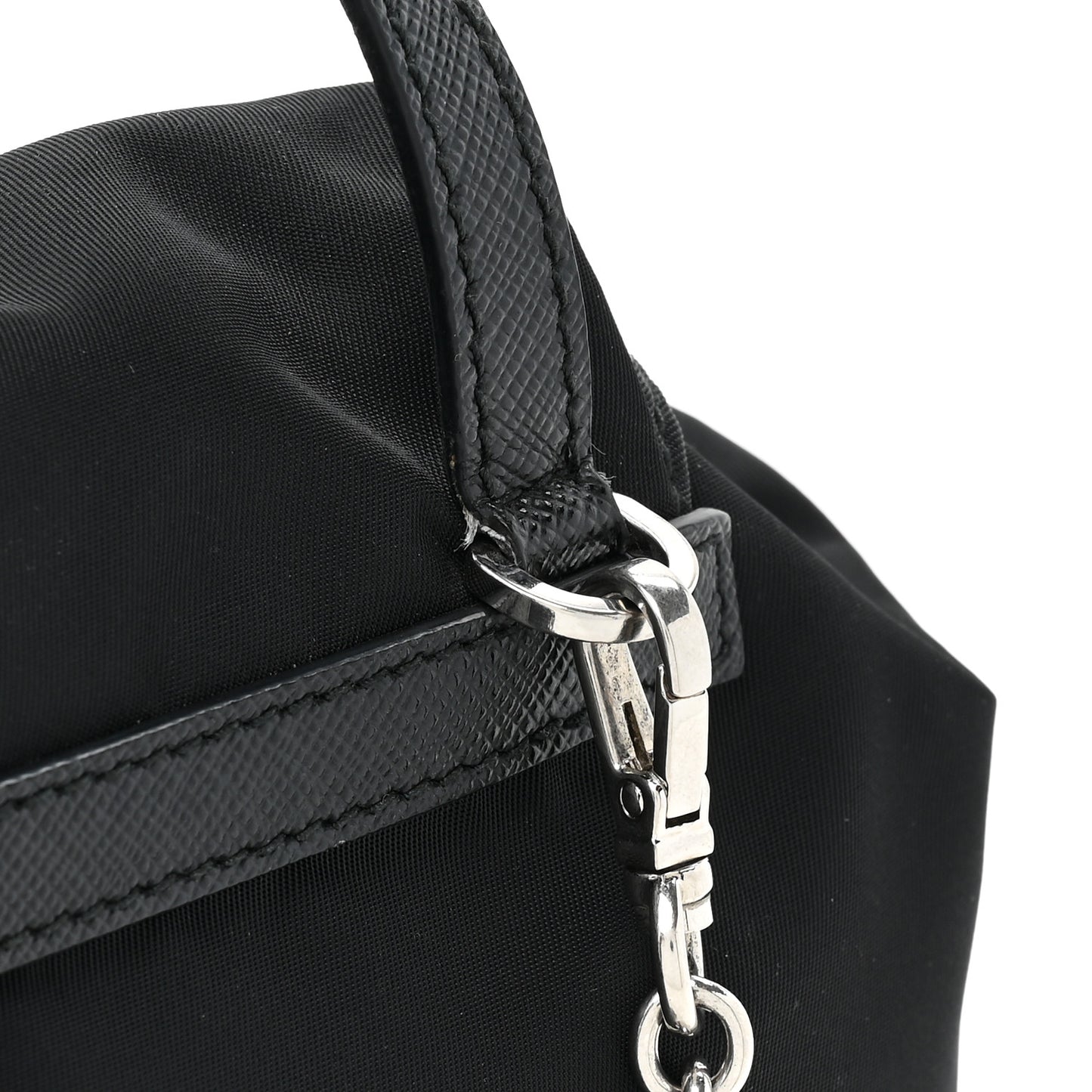 Nylon Vela Mini Crossbody Backpack Black