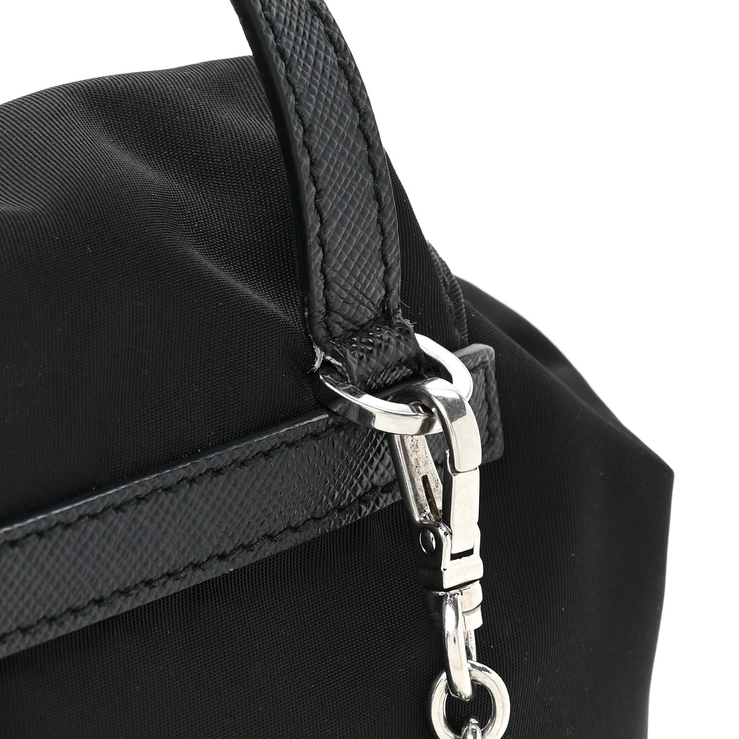Prada Nylon Vela Mini Crossbody Backpack Black 9 of 12