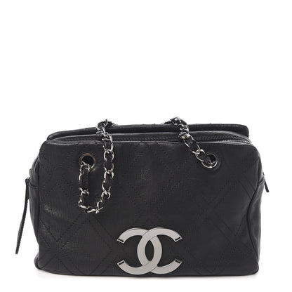 Chanel Calfskin Small Diamond Stitch Tote Black 1 of 9