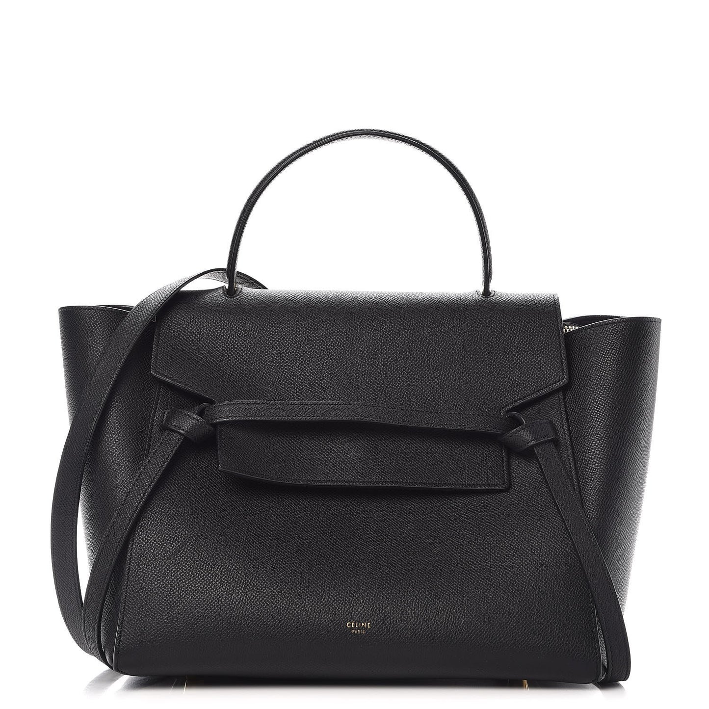 Grained Calfskin Mini Belt Bag Black