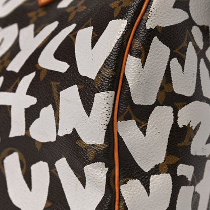 Louis Vuitton Monogram Graffiti Speedy 30 Silver 21 of 29