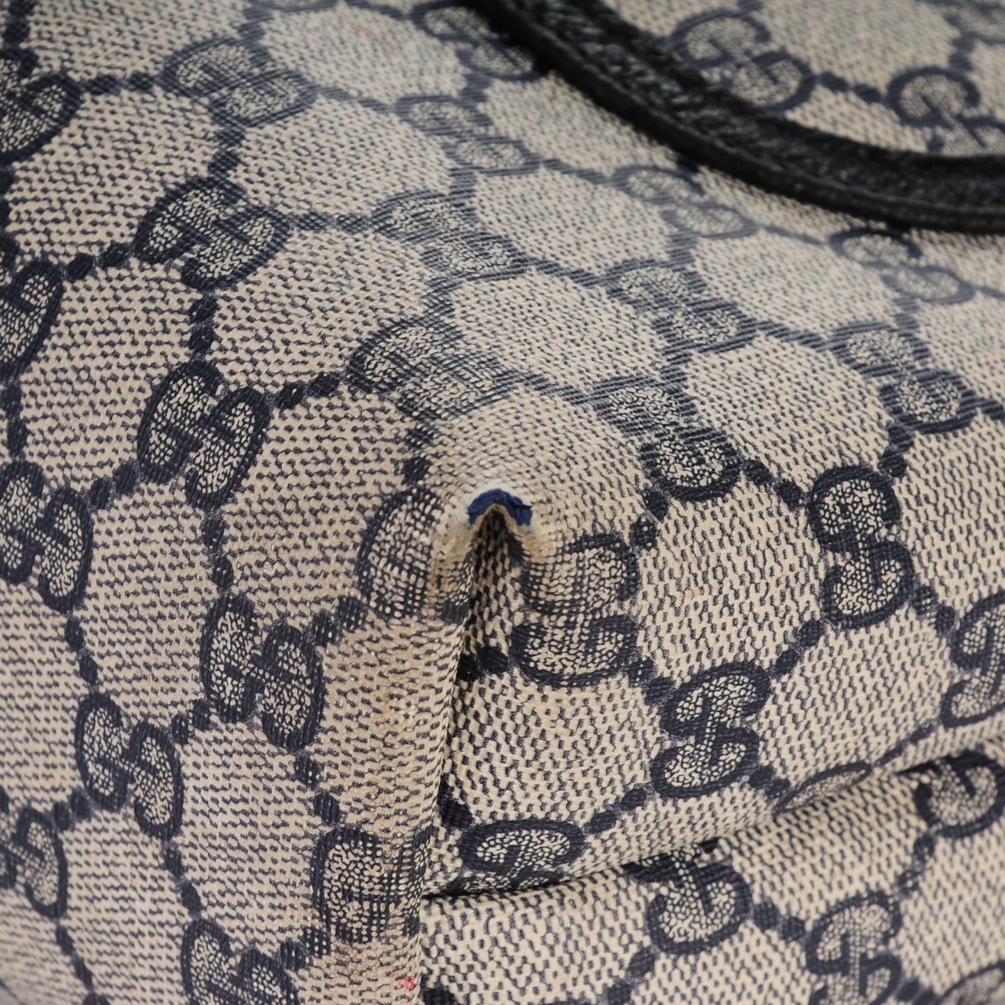 GG Plus Monogram Shoulder Bag Navy