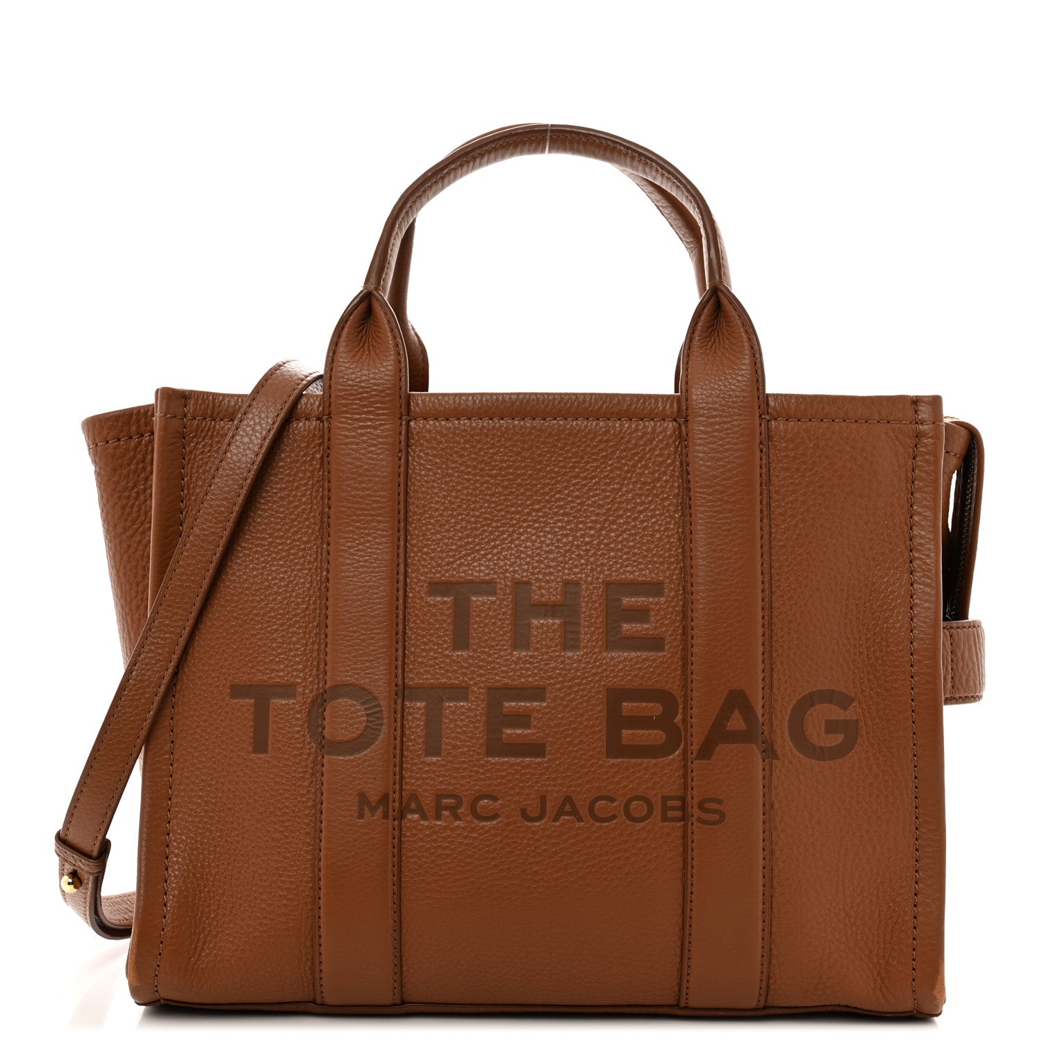 Marc Jacobs Grained Calfskin Medium The Tote Bag Argan Oil 1 of 13