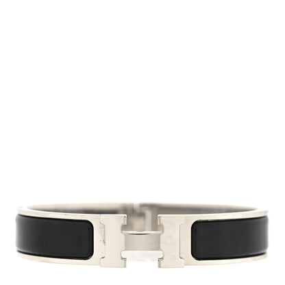 Hermes Enamel Narrow Clic Clac H Bracelet GM Black 1 of 5