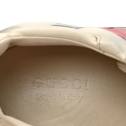 Gucci Calfskin Mouth Print Mens Rhyton Sneakers 10 Ivory 8 of 11