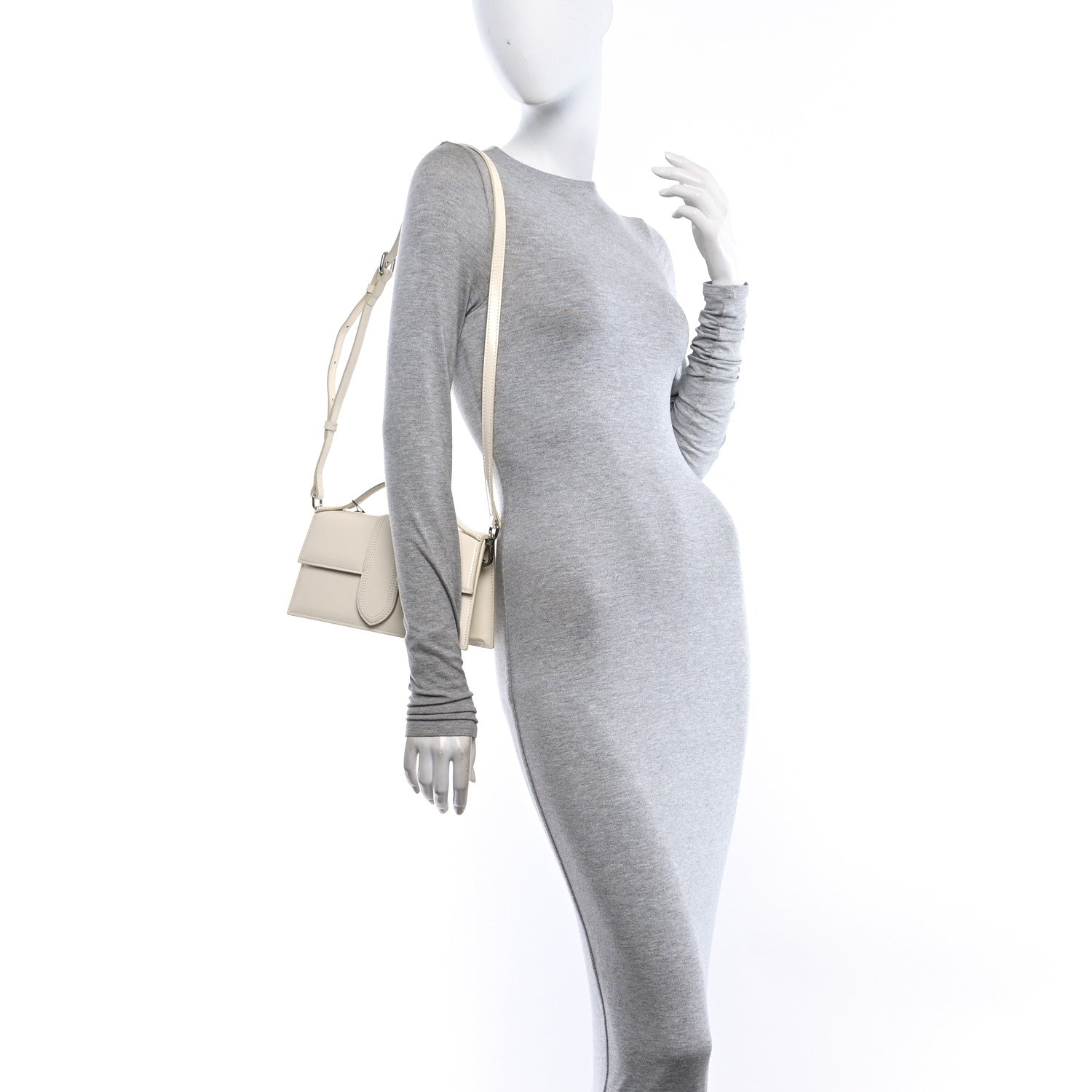 Jacquemus Smooth Calfskin Le Grand Bambino Ivory 2 of 9