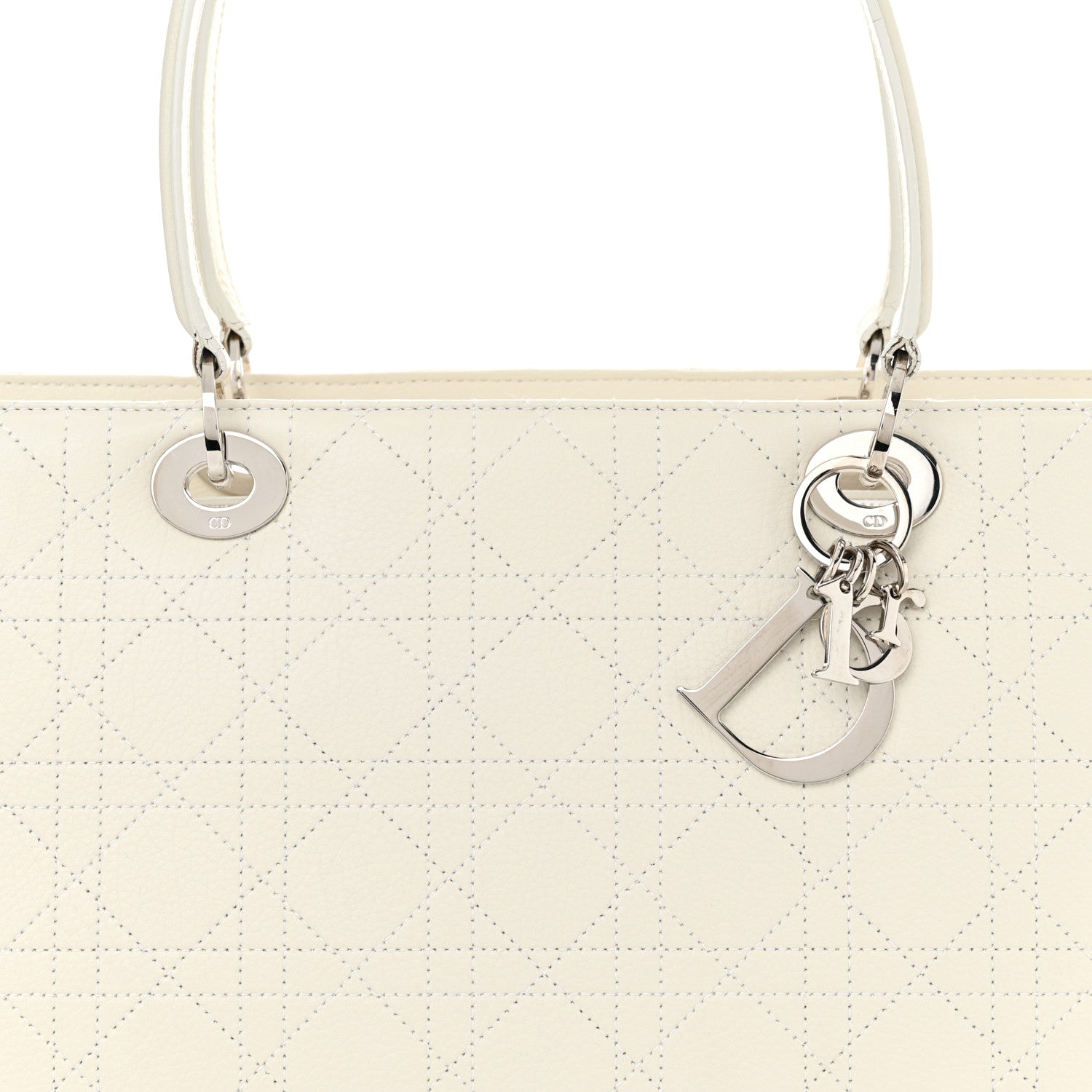 Christian Dior Lambskin Cannage Soft Lady Dior East West White 8 of 20