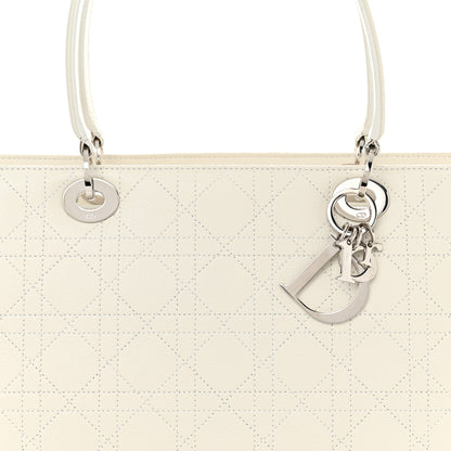 Christian Dior Lambskin Cannage Soft Lady Dior East West White 8 of 20