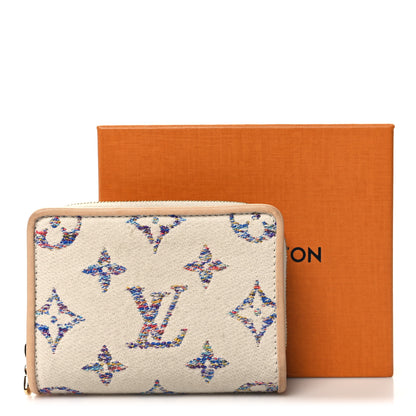 Louis Vuitton LOUIS VUITTON Monogram Jacquard Lou Wallet White 10 of 10