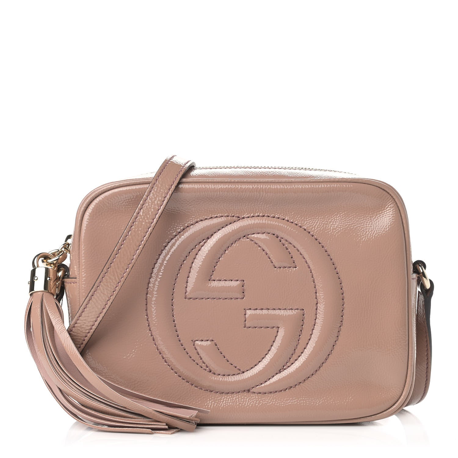 Gucci Vernice Naplack Small Soho Disco Bag Dark Cipria 1 of 9