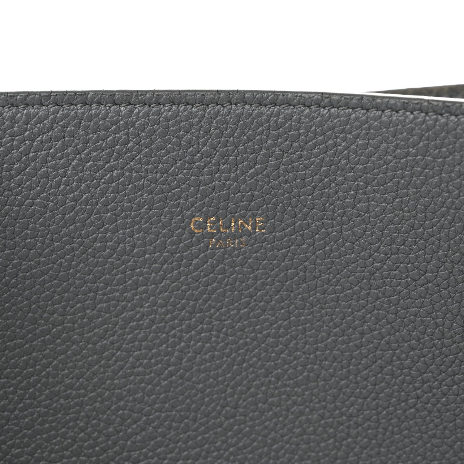Celine Soft Grained Calfskin Small Belt Cabas Phantom Medium Grey 7 of 13