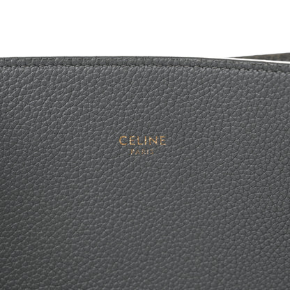 Celine Soft Grained Calfskin Small Belt Cabas Phantom Medium Grey 7 of 13