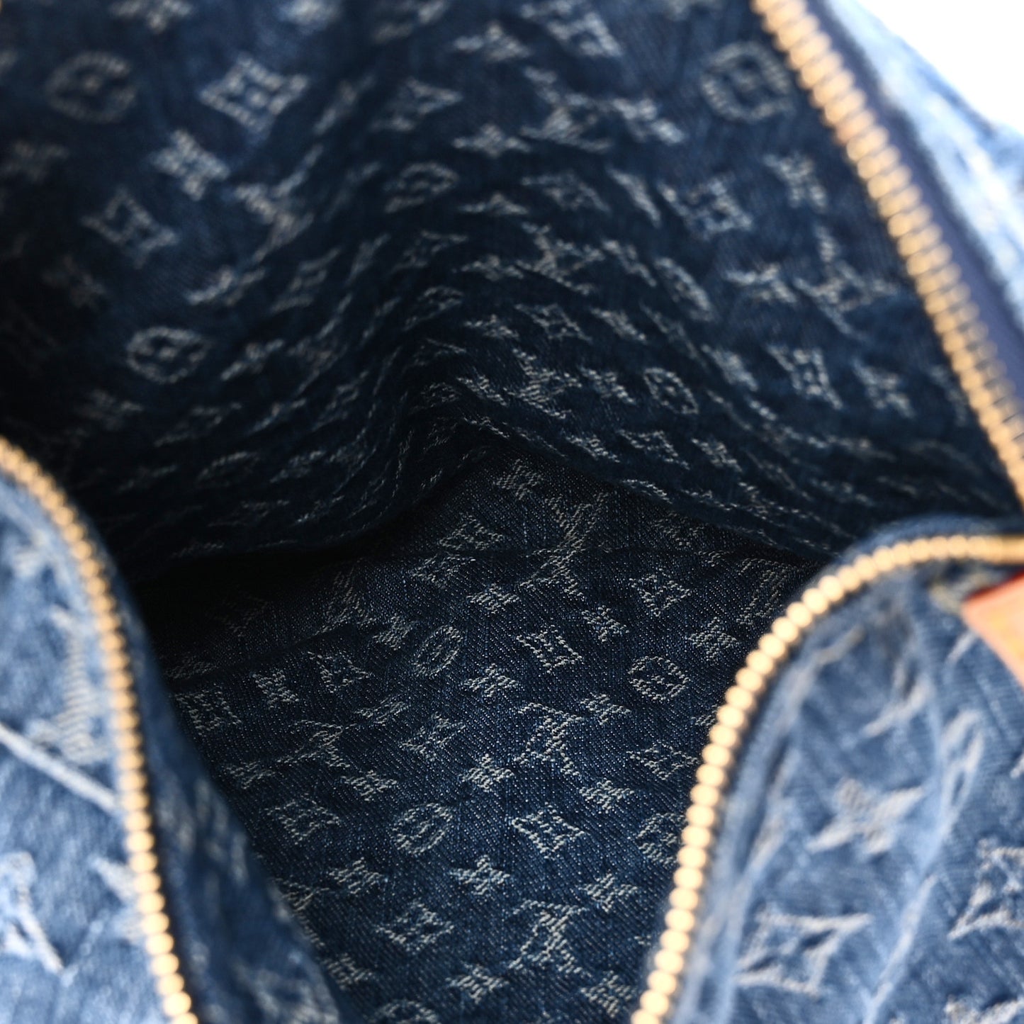 Monogram Denim Baggy PM  Blue