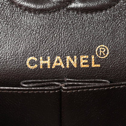 Chanel Lambskin Quilted Small Double Flap Dark Brown 6 of 10