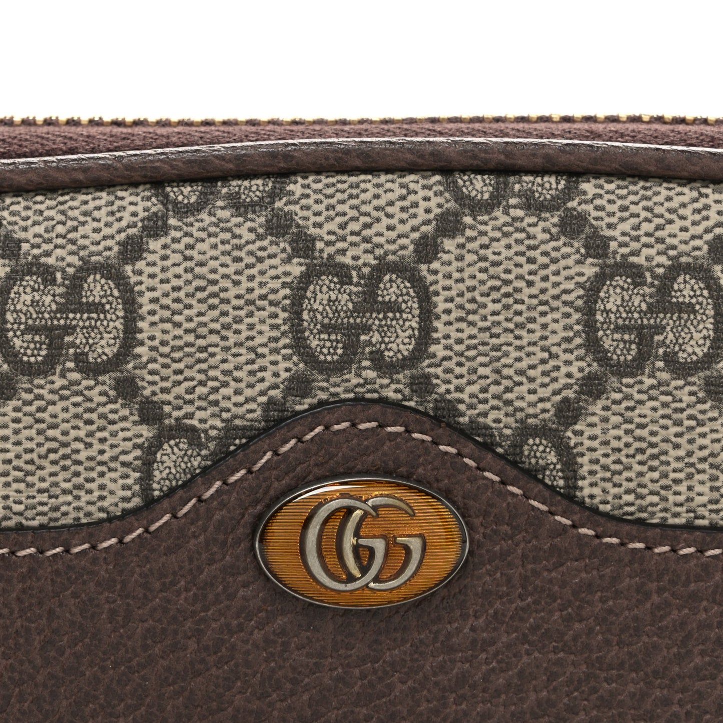 GG Supreme Monogram Web Ophidia Belted iPhone Case 105 42 Dark Brown