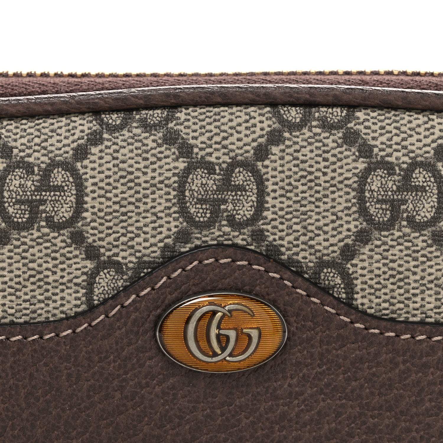 Gucci GG Supreme Monogram Web Ophidia Belted iPhone Case 105 42 Dark Brown 8 of 11