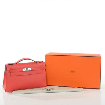 Hermes Epsom Kelly Pochette Clutch Rose Azalea 16 of 18
