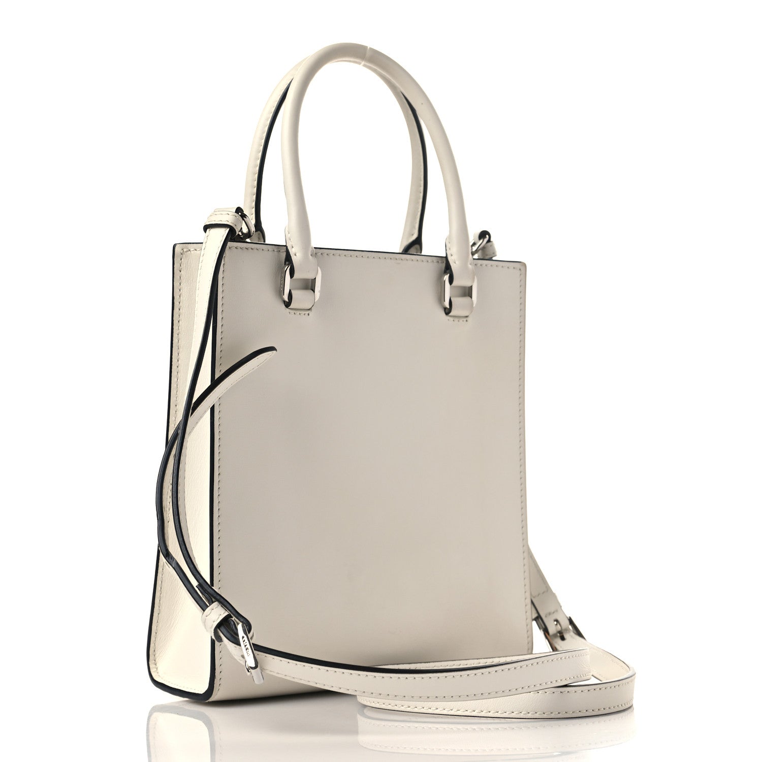 Prada Soft Calfskin Small Shoulder Bag Bianco 2 of 7
