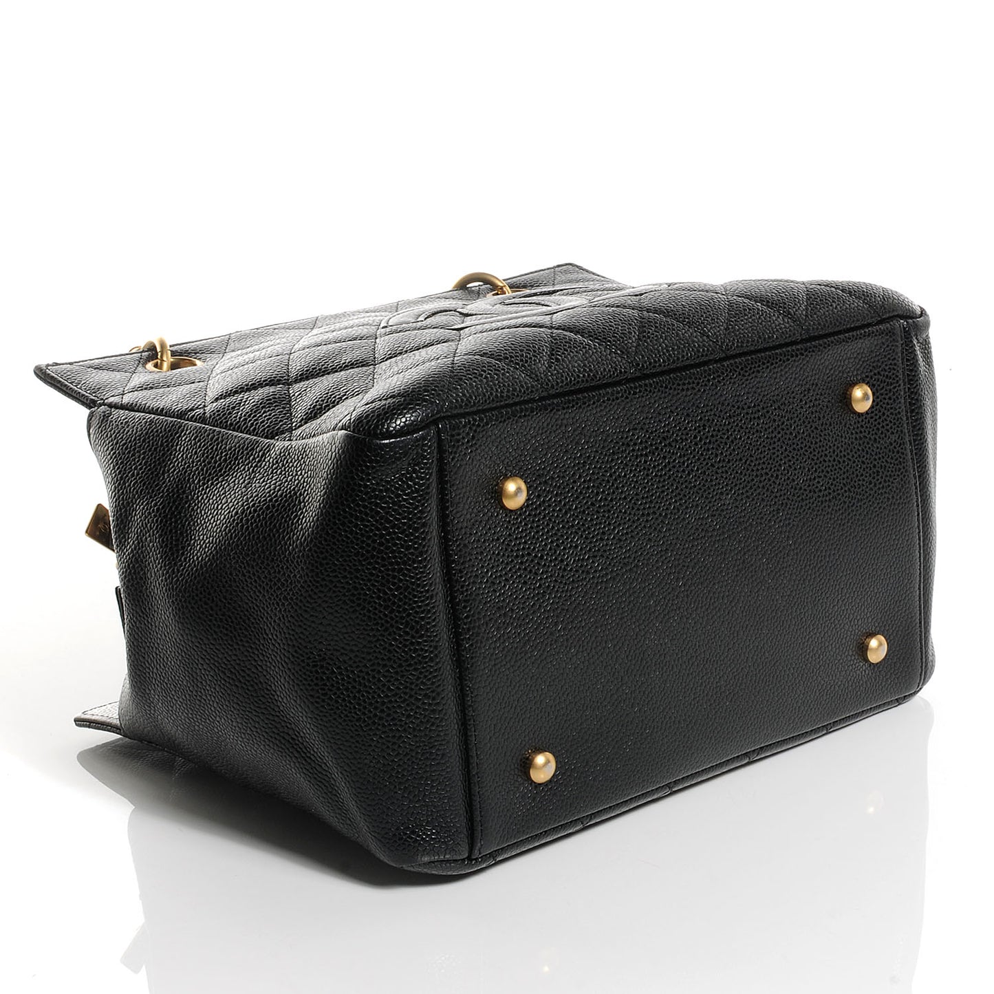 Caviar Quilted Petit Timeless Tote PTT Black