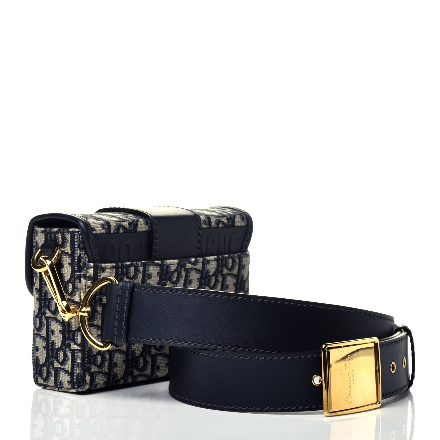 Christian Dior Oblique 30 Montaigne Box Bag Blue 3 of 9