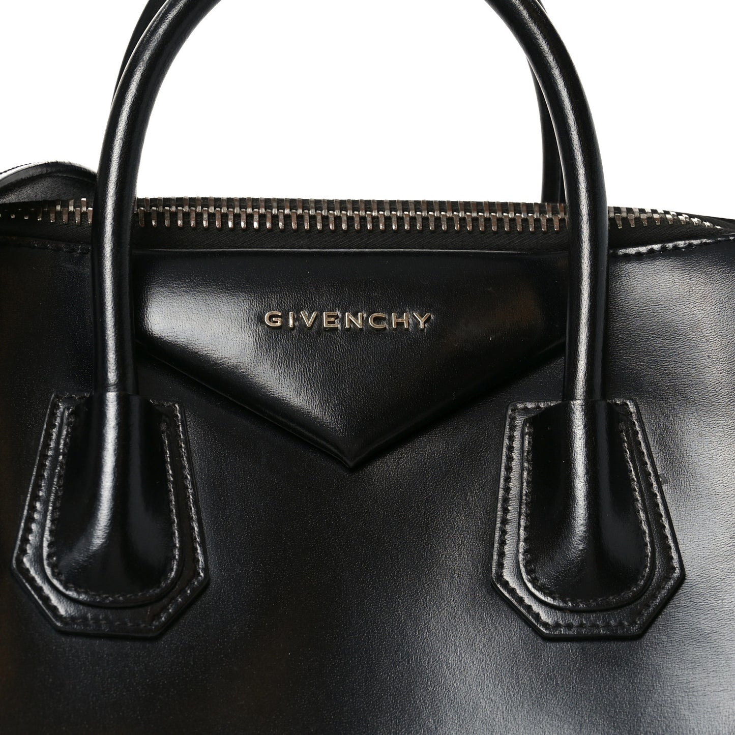 Shiny Lord Calfskin Medium Antigona Black