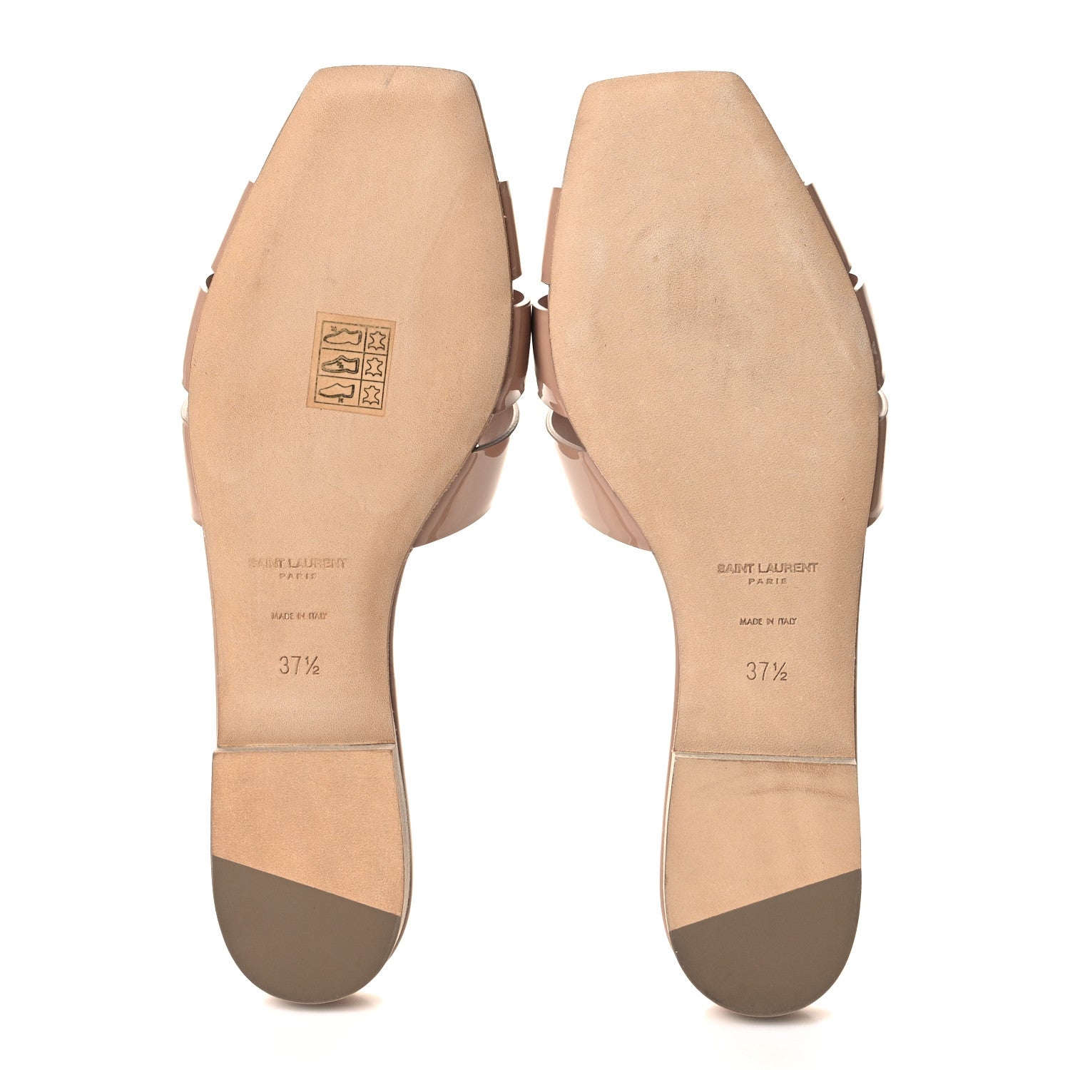 Saint Laurent Patent Tribute 05 Slide Sandals 37.5 Nude 5 of 9