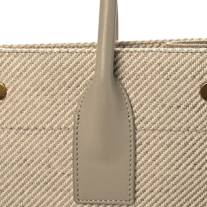 Saint Laurent Linen Calfskin Small Rive Gauche Tote Beige Sea Salt 12 of 12