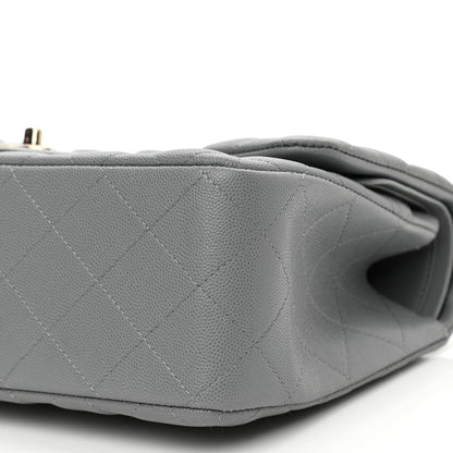 Chanel Caviar Quilted Jumbo Double Flap Grey 8 of 10