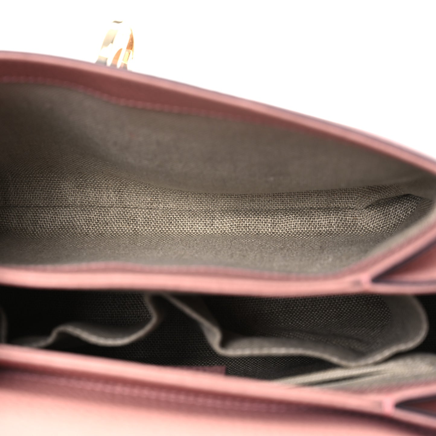 Dollar Calfskin Interlocking G Top Handle Shoulder Bag Soft Pink