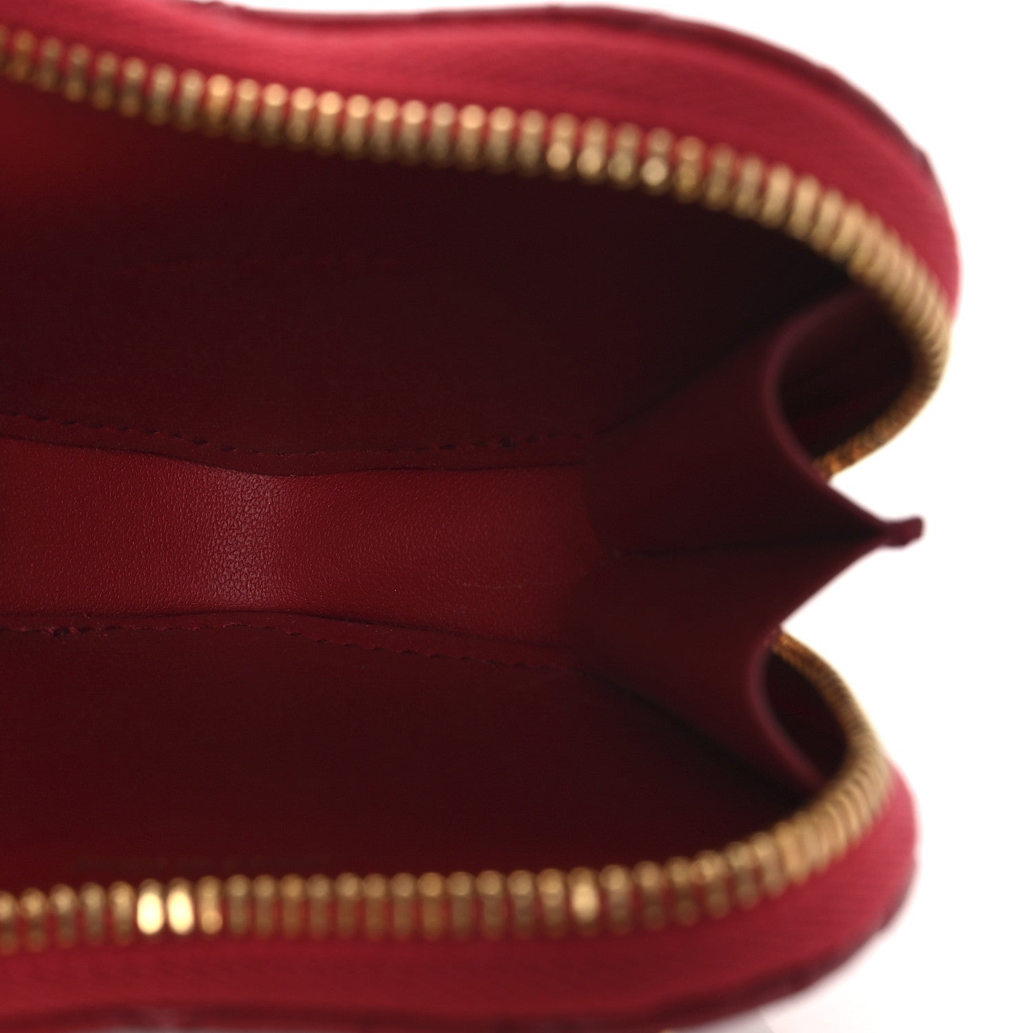 Christian Dior Calfskin Cannage Dioramour Caro Heart Pouch With Chain Bright Red 5 of 11