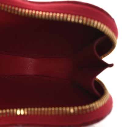 Christian Dior Calfskin Cannage Dioramour Caro Heart Pouch With Chain Bright Red 5 of 11