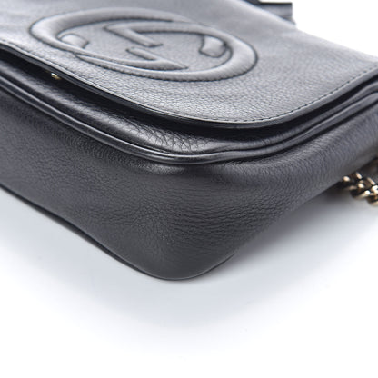 Gucci Pebbled Calfskin Small Soho Flap Crossbody Black 8 of 8