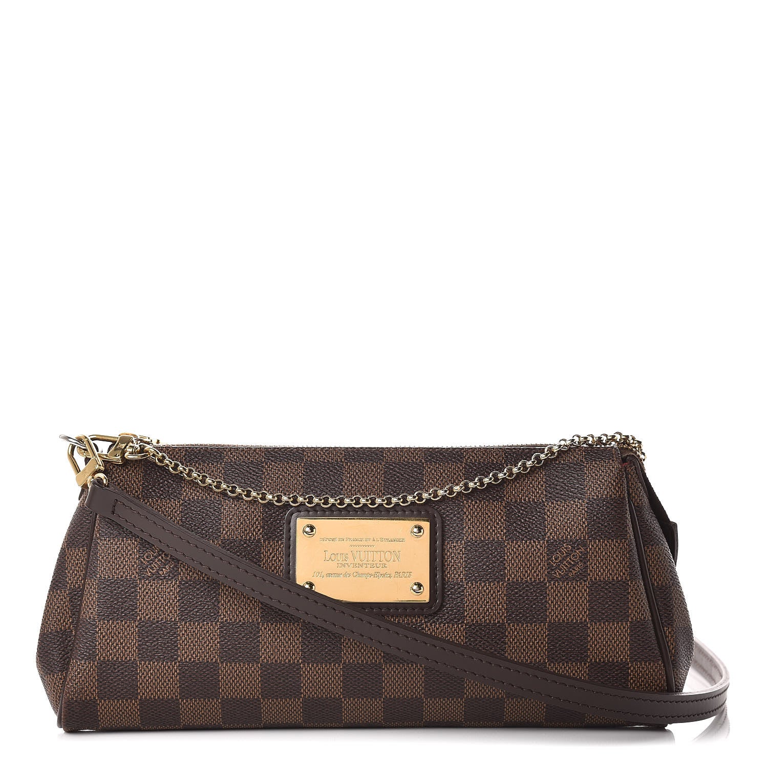 Louis Vuitton Damier Ebene Eva Clutch 1 of 11