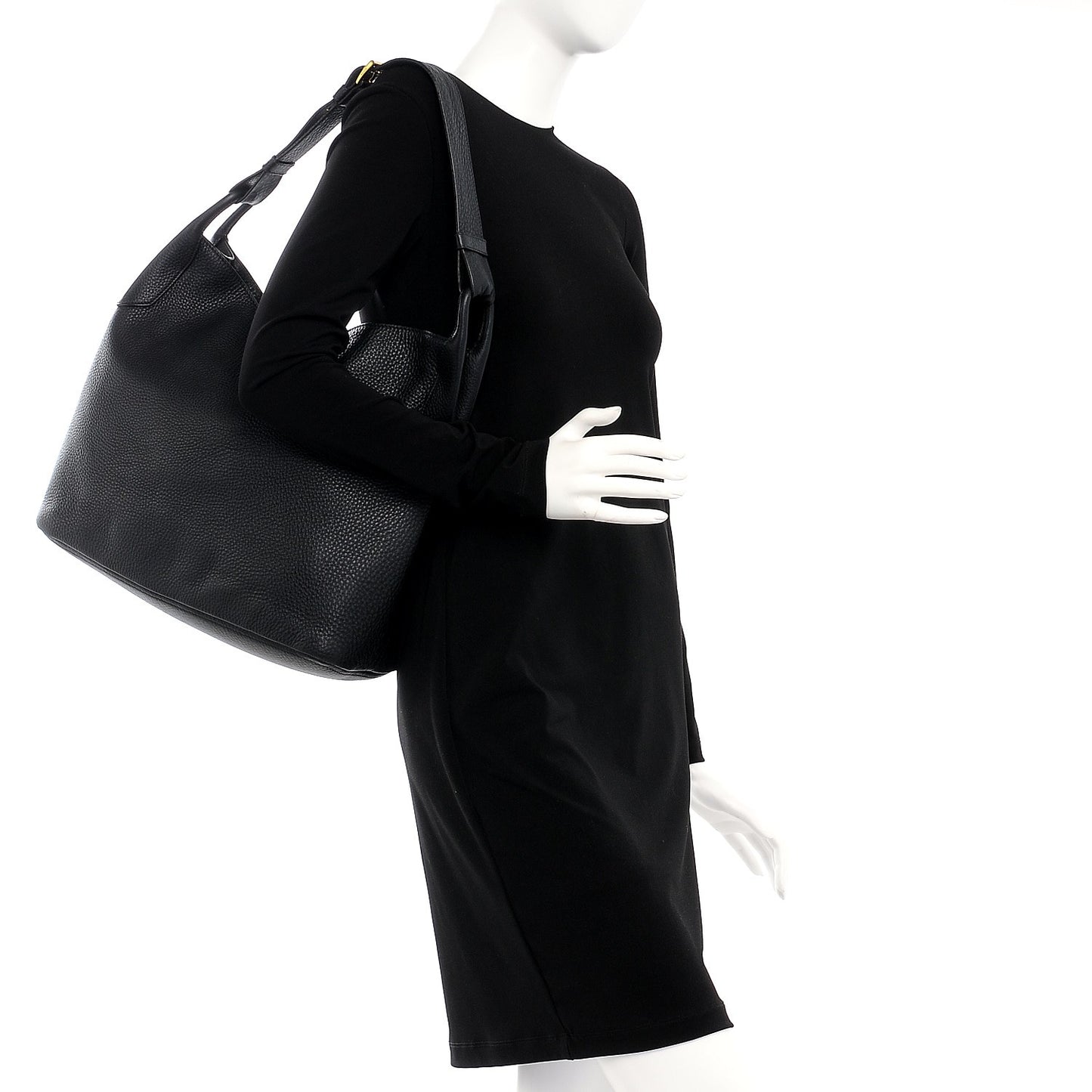 Vitello Daino Hobo Nero Black
