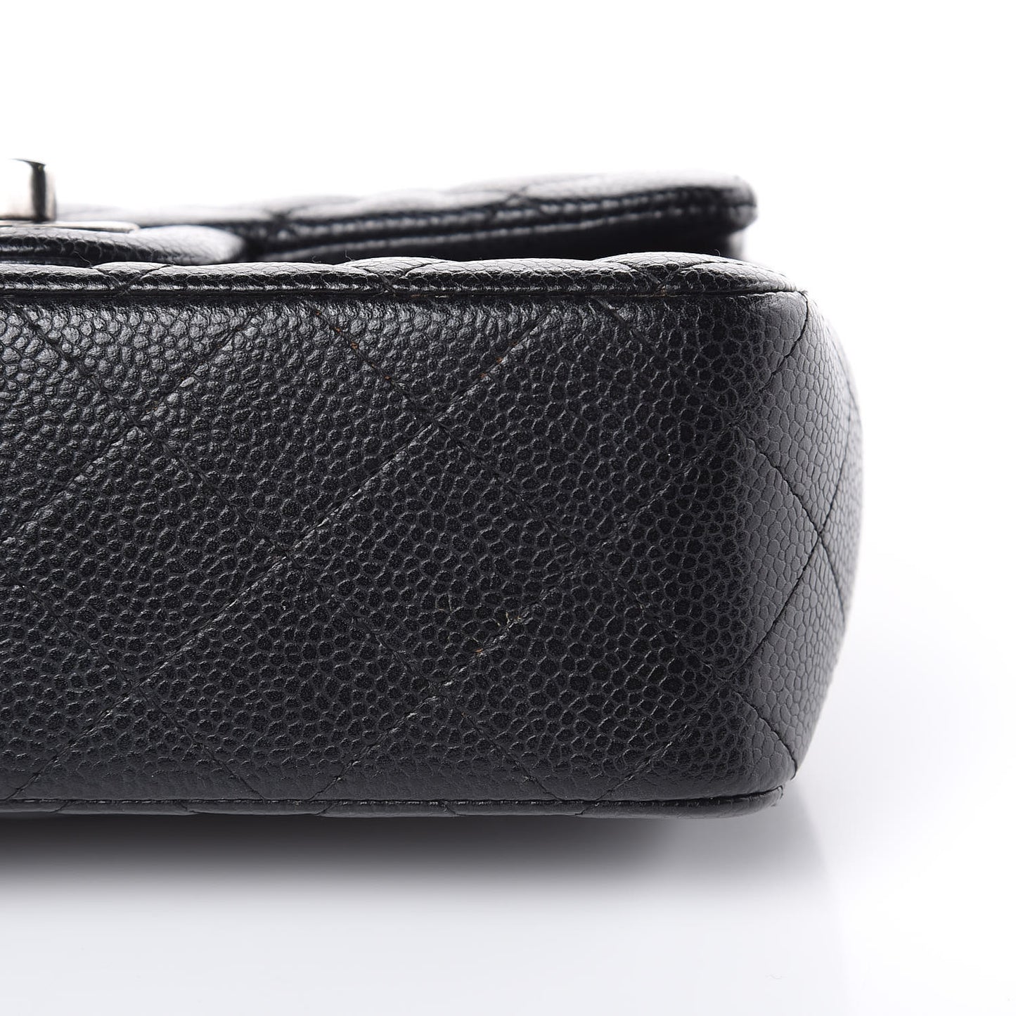 Caviar Quilted Mini Rectangular Flap Black