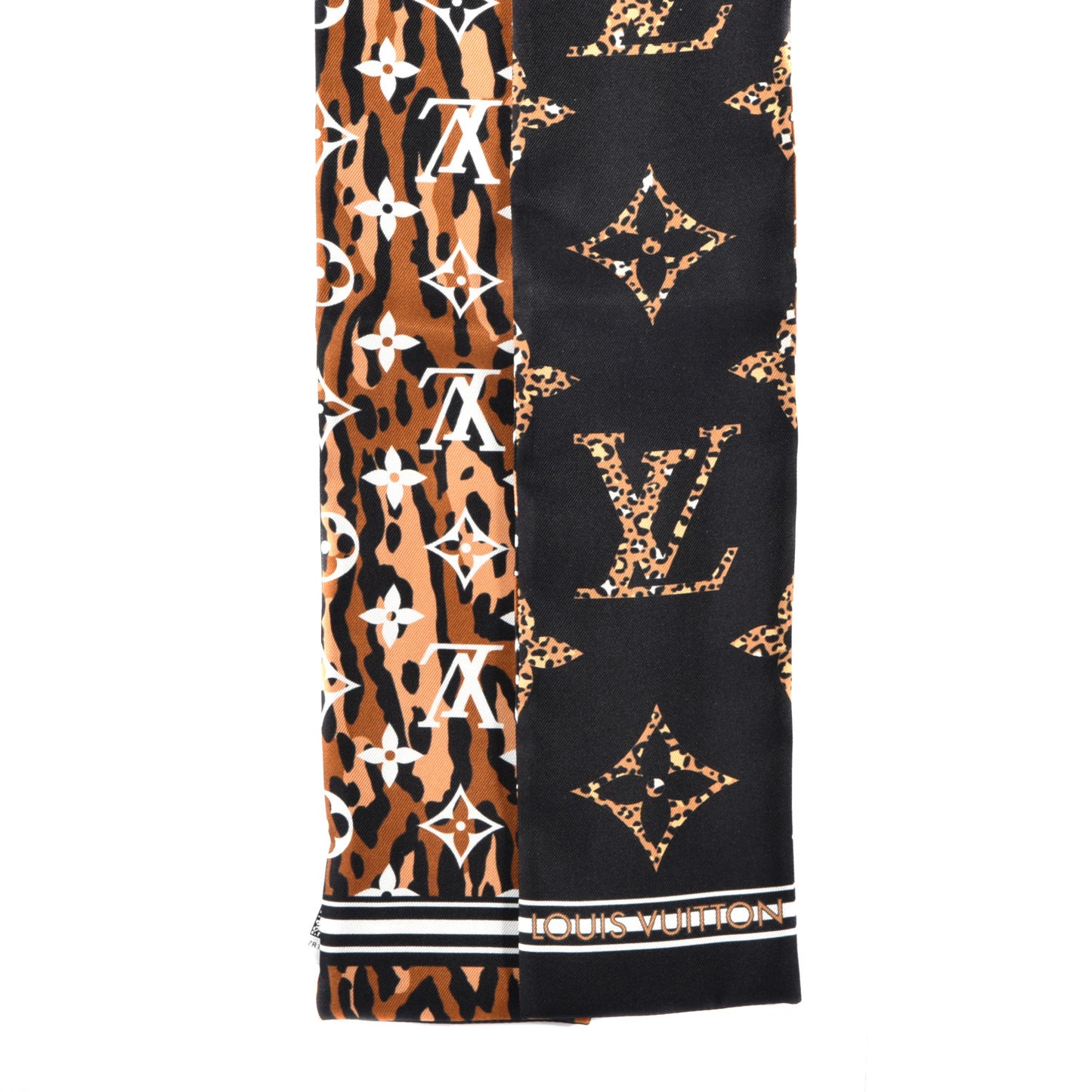 Silk Monogram Giant Jungle Bandeau Black