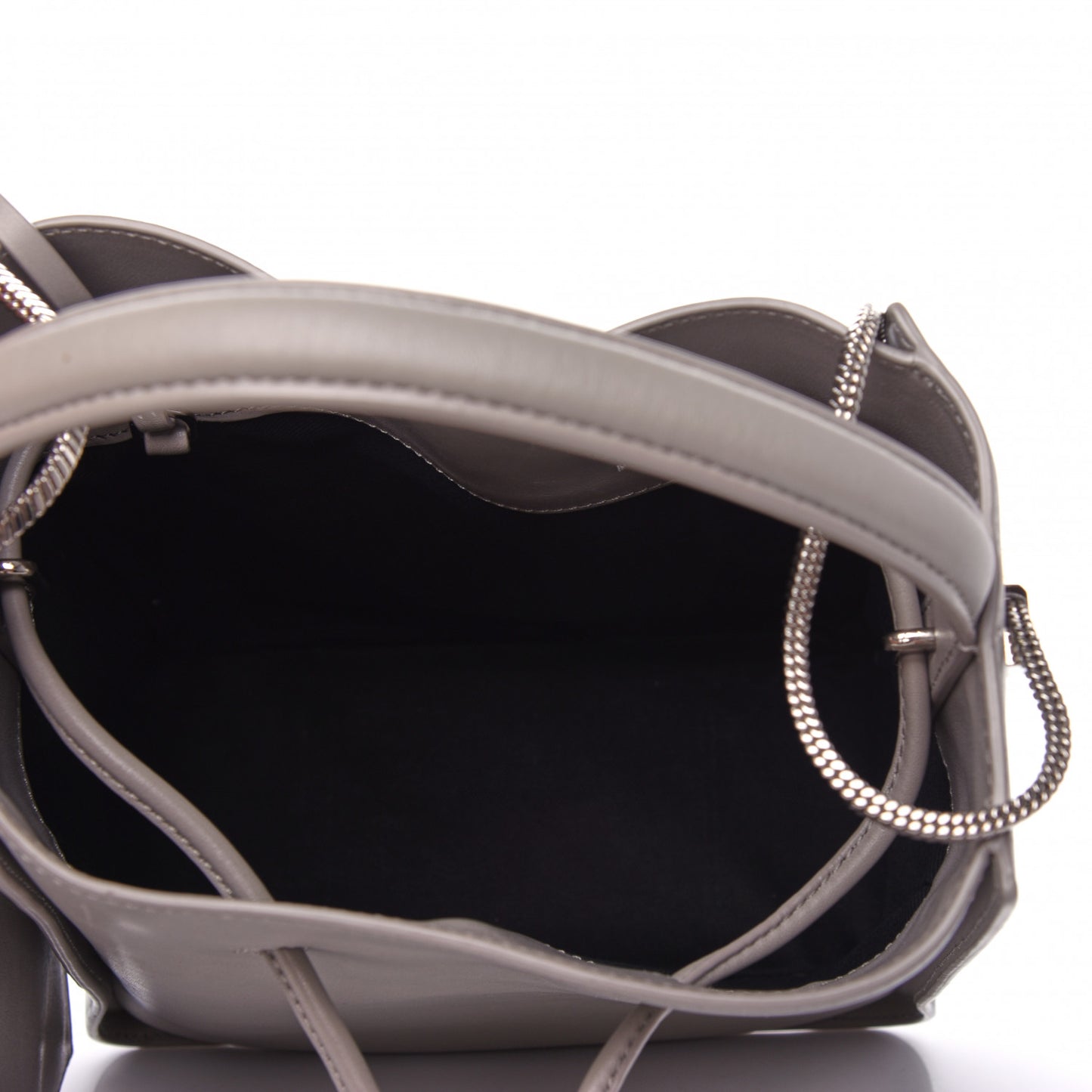 Smooth Calfskin Small Soleil Bucket Bag Cement