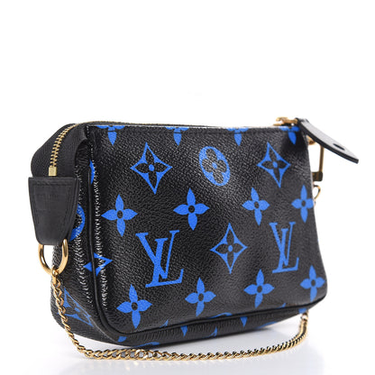 Louis Vuitton Colored Monogram Mini Pochette Accessories Blue Black 3 of 6