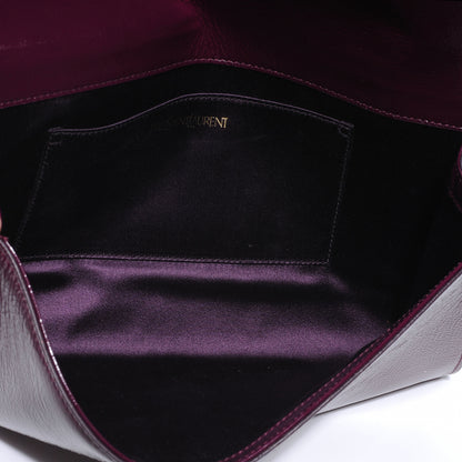 Saint Laurent Patent Belle de Jour Clutch Bordeaux Purple 6 of 8