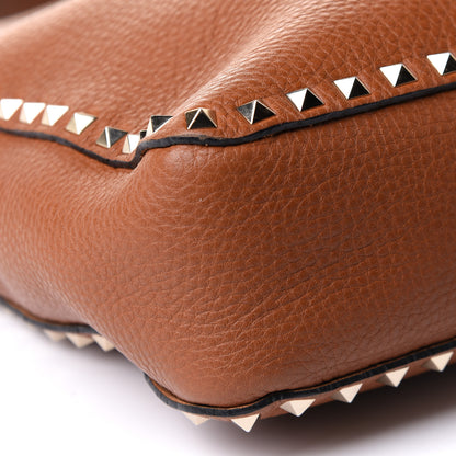 Valentino Garavani Pebbled Calfskin Small Rockstud Flip-Lock Messenger Bag Light Cuir 7 of 10