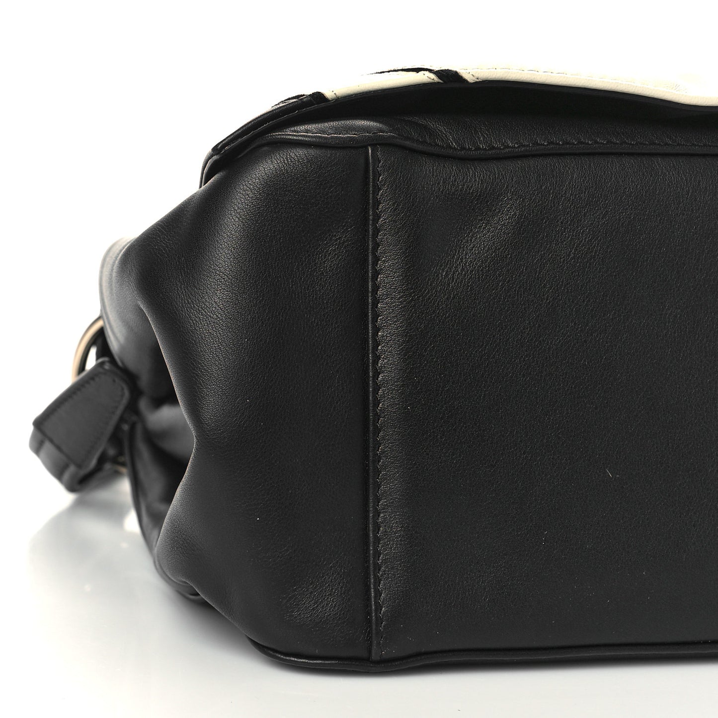 Lambskin Snakeskin Bloomy Crossbody Bag Black