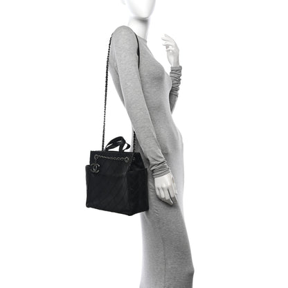Chanel Grained Calfskin CC Pocket Tote Black 2 of 11