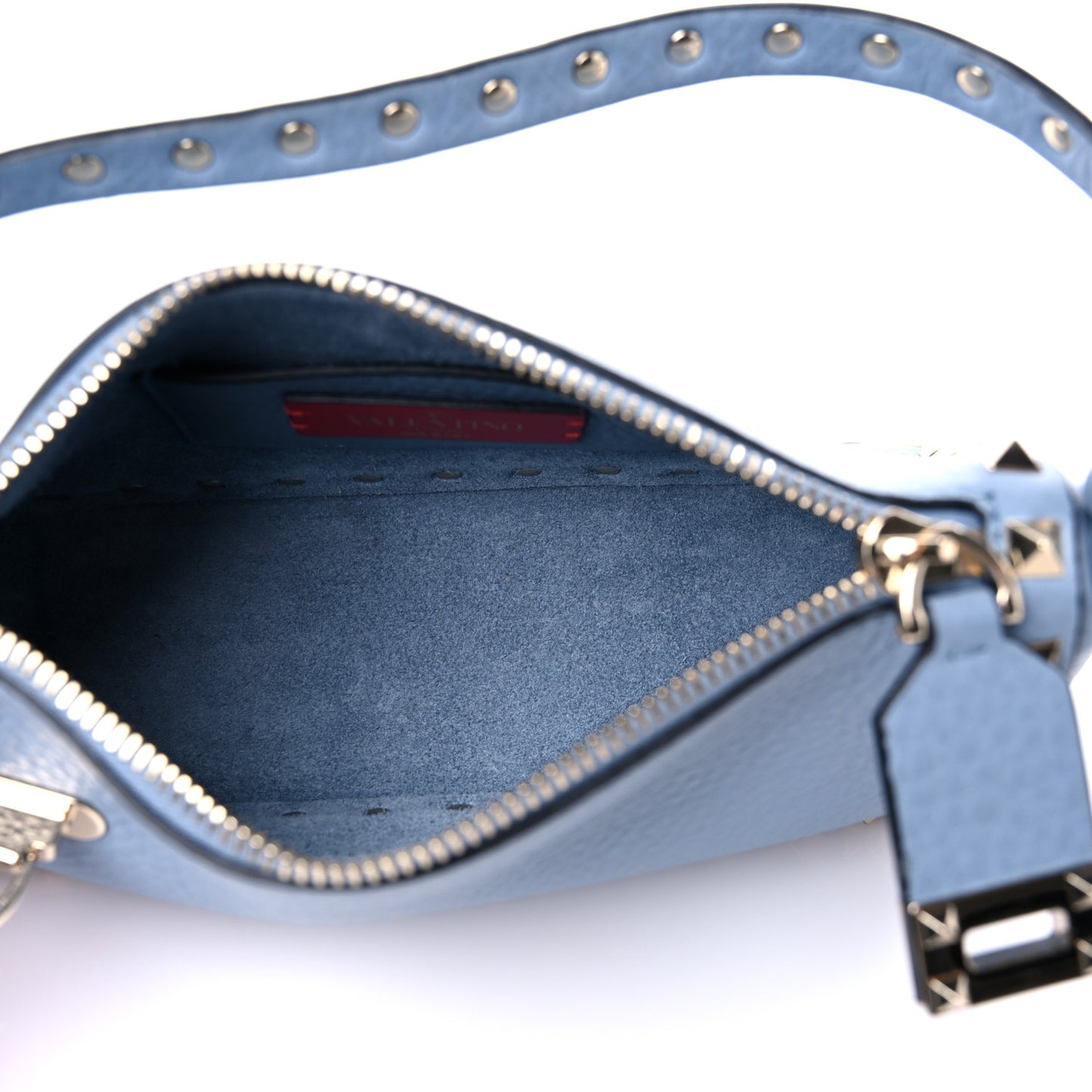 Pebbled Calfskin Small Rockstud Flip Lock Shoulder Bag Niagara