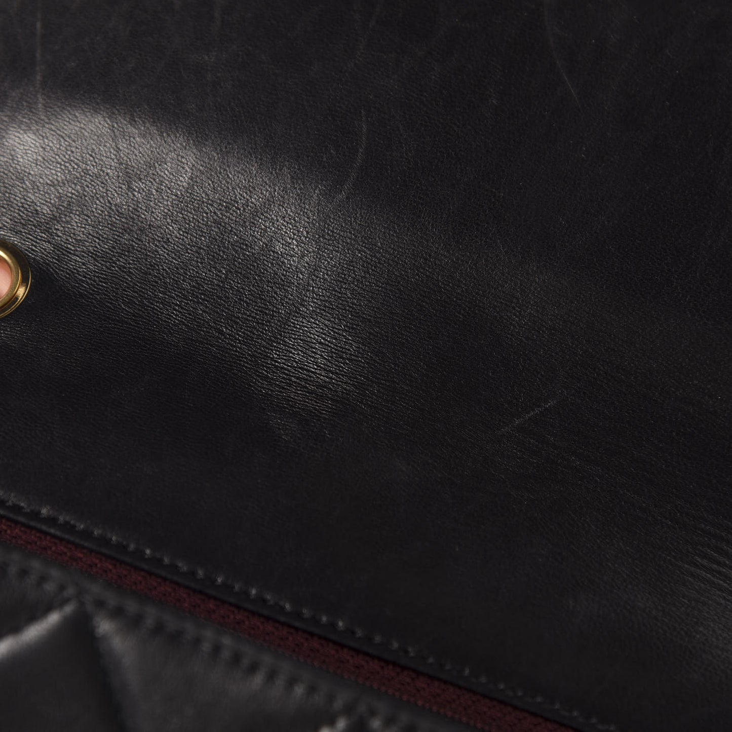 Lambskin Quilted Medium Golden Class Flap Black