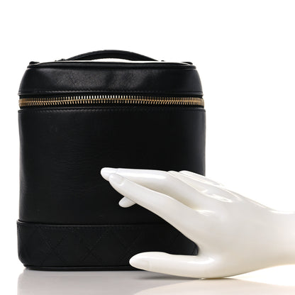 Chanel Lambskin Vanity Cosmetic Bag Black 2 of 10