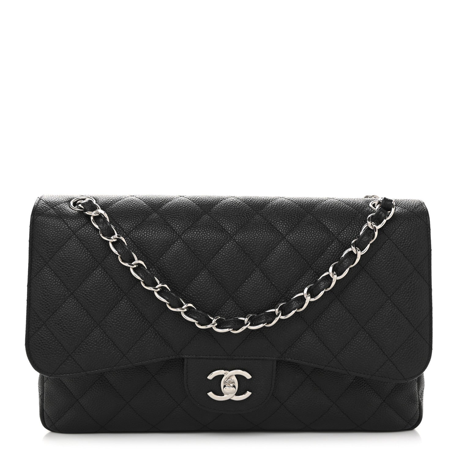 Chanel Caviar Quilted Jumbo Double Flap Black 1 of 13