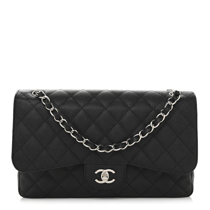 Chanel Caviar Quilted Jumbo Double Flap Black 1 of 13