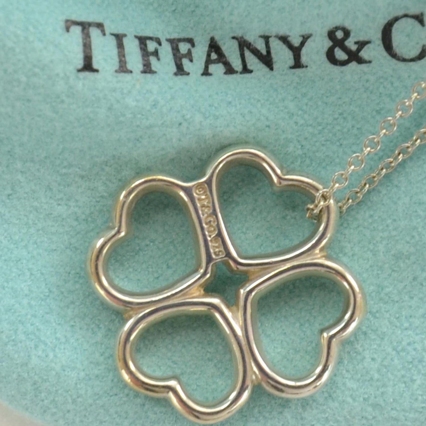 Sterling Silver Four Heart Clover Pendant Necklace